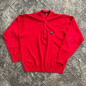 PAUL & SHARK V-Neck 1/4 Button Men's Sweater Coastal Cottage Preppy Luxury